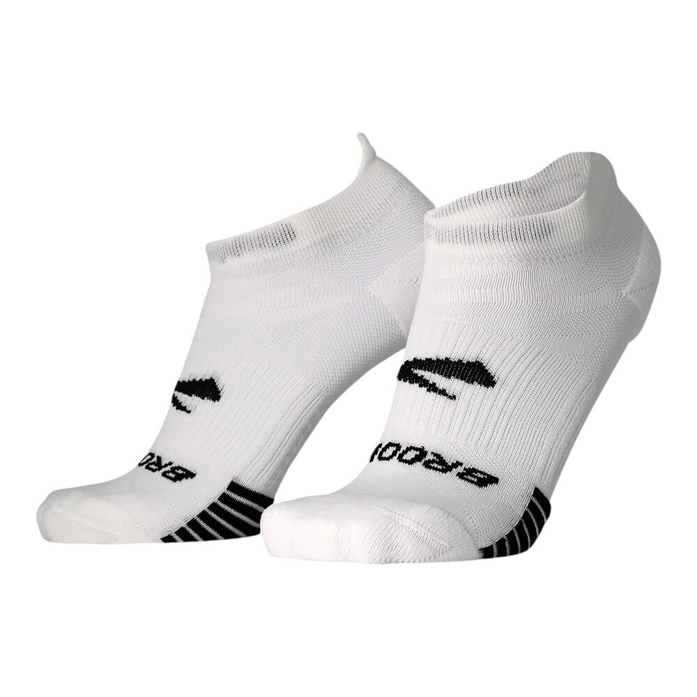 Brooks Unisex Medium White Ghost Lite Cushioned Athleisure No Show Socks A19-7